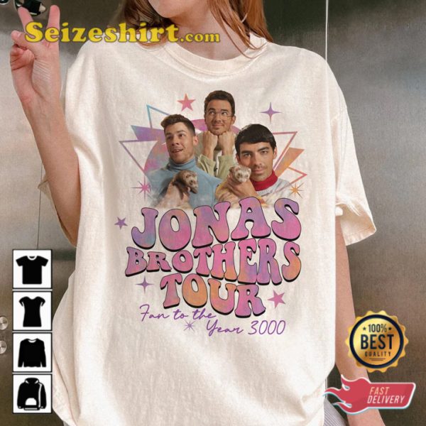 Jonas Brothers Comfort Color Tour Concert Fan To The Year 3000 T-Shirt