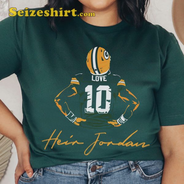 Jordan Love Packers NFL Football Green Bay T-shirt