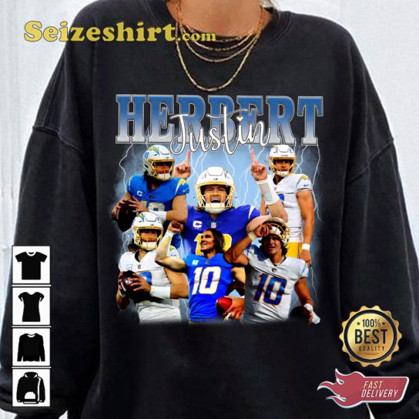 Justin Herbert Arm Cannon Los Angeles Chargers NFL Fanwear T-Shirt