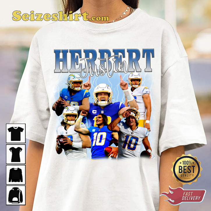 Justin Herbert Vintage Bootleg Style Los Angeles Chargers T-Shirt