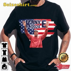 Kanye 2024 America Flag Wall Tapestry Unisex T-Shirt