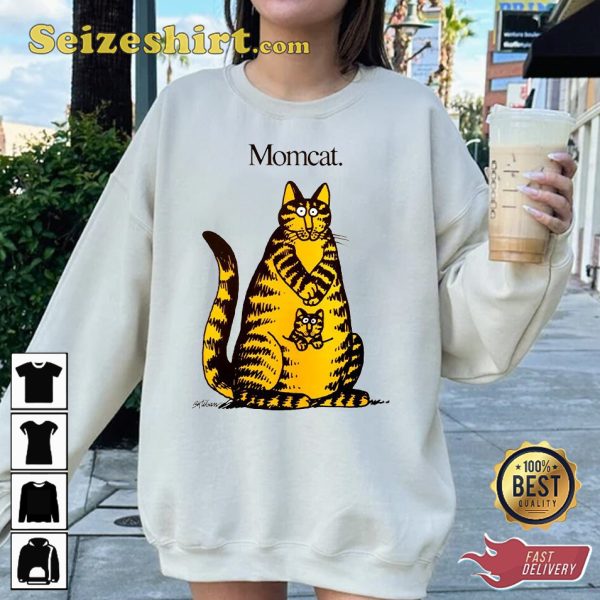 Kliban Mom Cat Vintage 80s Mom Cat Crazy Sweatshirt