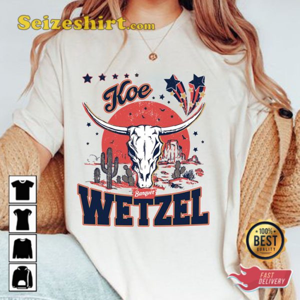 Koe Wetzel Bullhead  Country Rock Vibes Boho Style Fanwear Sweatshirt