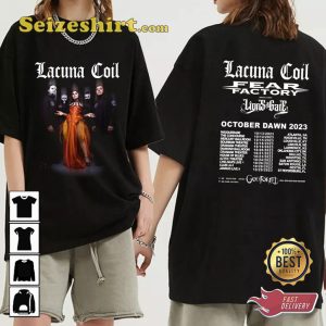 Lacuna Coil October Dawn Tour 2023 With Fear Factory And Lions At The Gate T-shirt