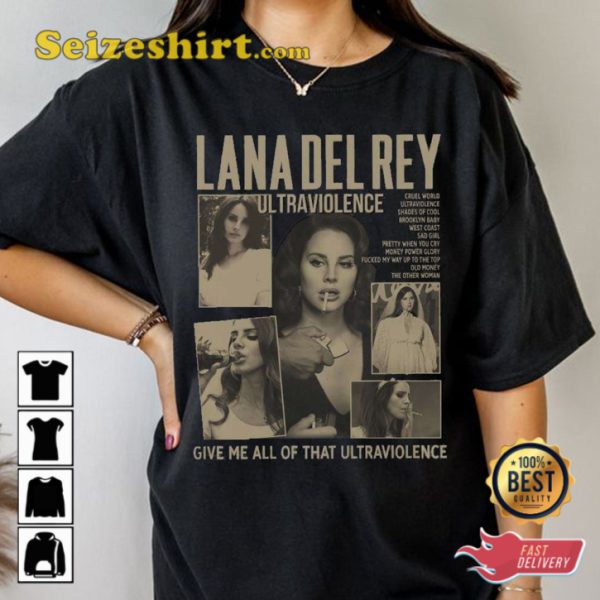 Lana Del Rey Ultraviolence Album Tracklist Vintage T-shirt