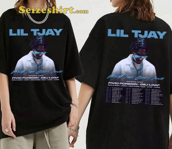 Lil Tjay Tour 2023 Beat The Odds Music Concert T-shirt