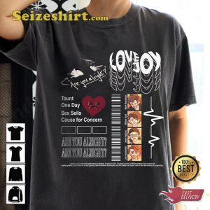 Lovejoy Album Are You Alright Tracklist T-shirt