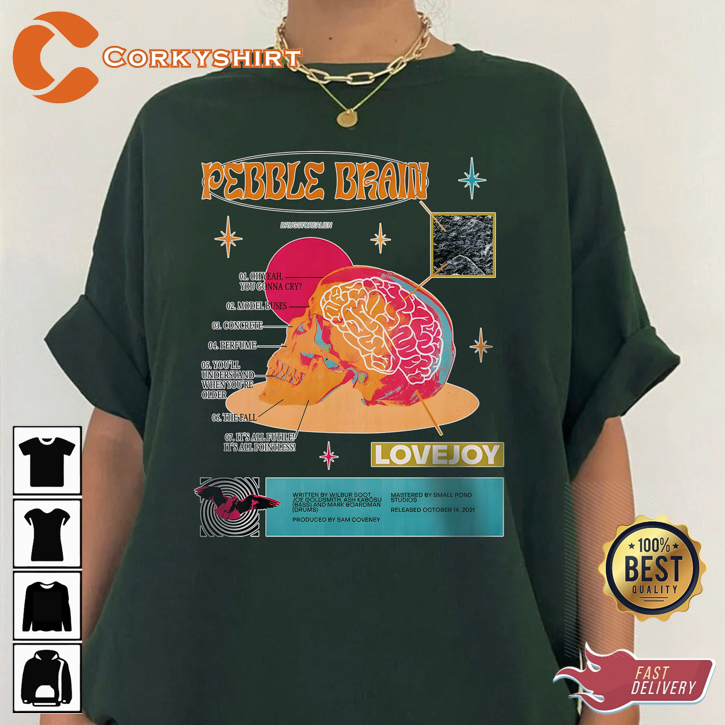 Lovejoy Tour Pebble Brain Tracklist EP Rock Band T-shirt