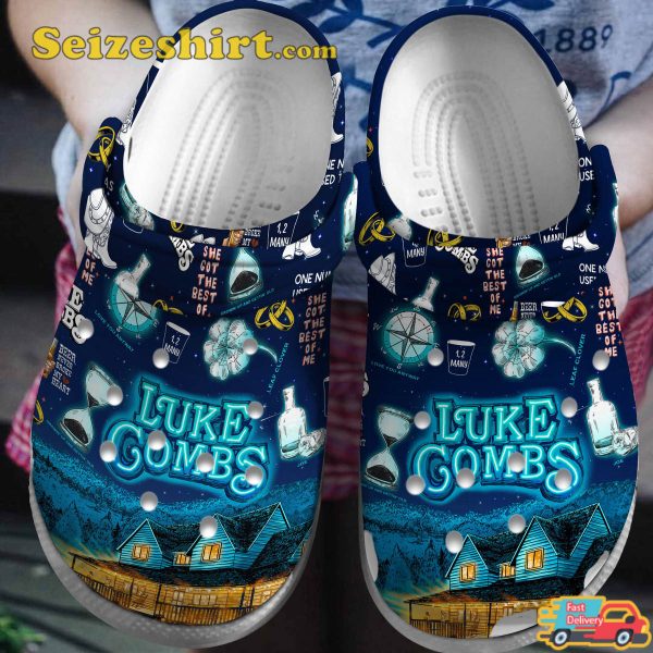 Luke Combs Music Southern Vibes When It Rains It Pours Melodies Comfort Crocs Shoes