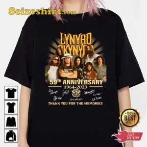 Lynyrd Skynyrd 1964-2023 Thank For The Memories 59th Anniversary T-Shirt