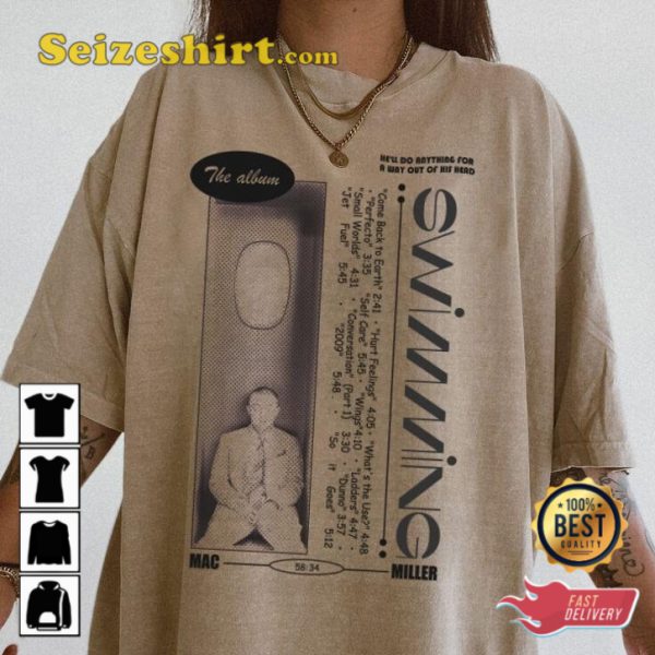 Mac Miller Swimming In Wave By Mac Self Care Circles Sweatshirt