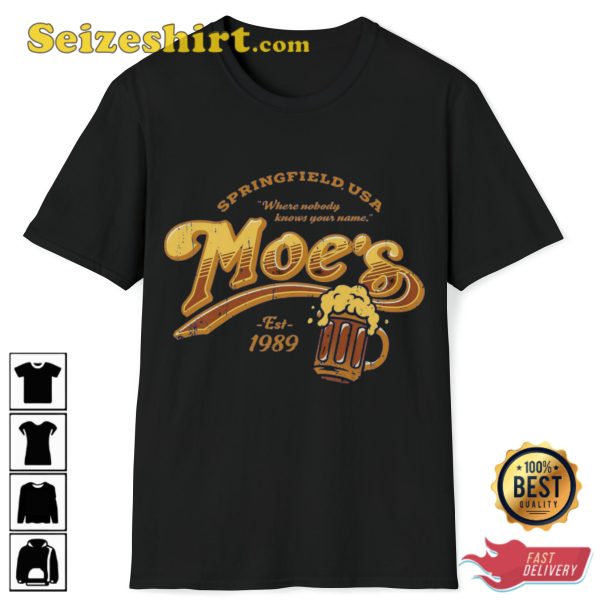 Moes Tavern Springfield Usa The Simpsons Moe Syzslack T-Shirt