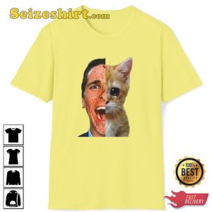 Patrick Bateman Sad Crying Cat I Only Have 2 Sides Trendy Unisex T-Shirt