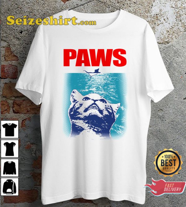 Paws Jaws Cat Pet Lover Unisex T-Shirt