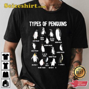 Penguin Lover Types Of Penguins Cuteness Funny T-shirt