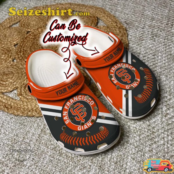 Personalized Baseball Logo Team San Francisco Giants Unleash the Giant Spirit Baseball Giant Footprint Comfort Clogs