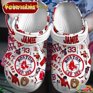 Personalized Custom Name Boston Red Sox Mlb Sport Comfort Clogs