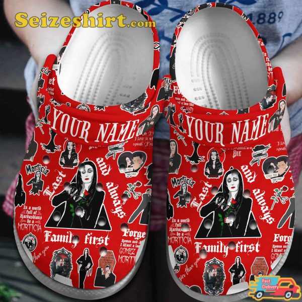 Personalized Custom Name Mother Day Morticia Addams Comfort Clogs