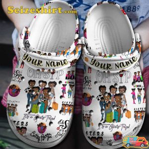 Personalized Oh Sip Betty Boop Cartoon Clogs