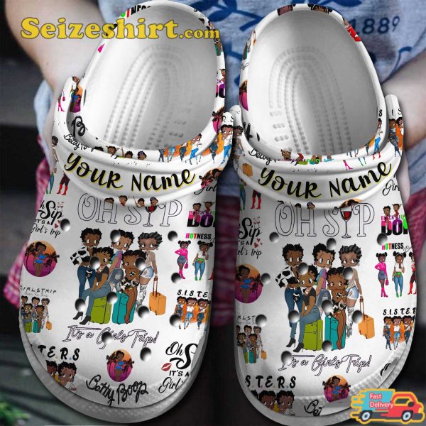 Personalized Oh Sip Betty Boop Cartoon Clogs