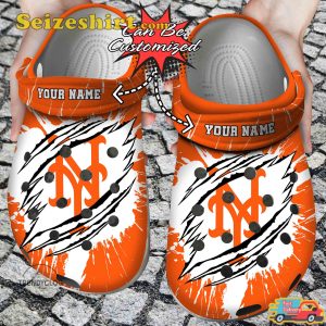 Ripped Claw New York Mets From the Mound to the Skyline Baseball Mound Comfort Clogs