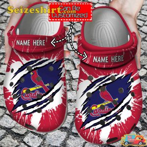 Personalized Ripped Claw St Louis Cardinals Rise as Gateway Champions Baseball Arch Baseball Comfort Clogs