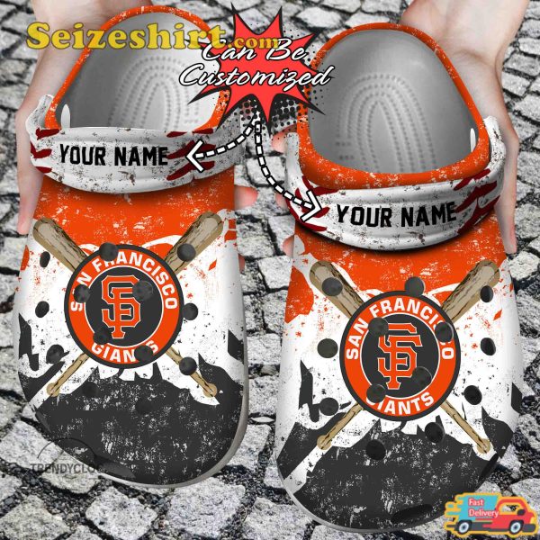 Personalized San Francisco Giants Swing for West Coast Glory Baseball Bat Baseball Comfort Clogs