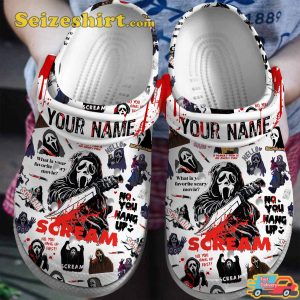 Personalized Scream Movie Custom 2023 Halloween Vibes Comfort Clogs