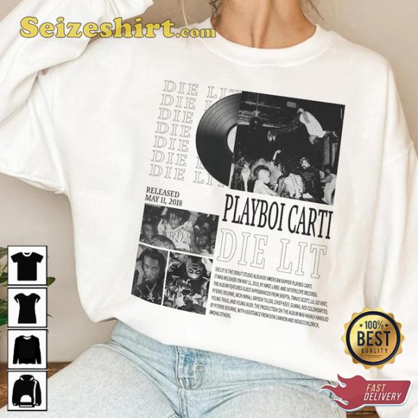 Playboi Carti Music Rap Die Lit Album Antagonist Trendy Unisex T-Shirt