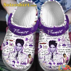Prince Music Funk Vibes Purple Rain Melodies Comfort Clogs