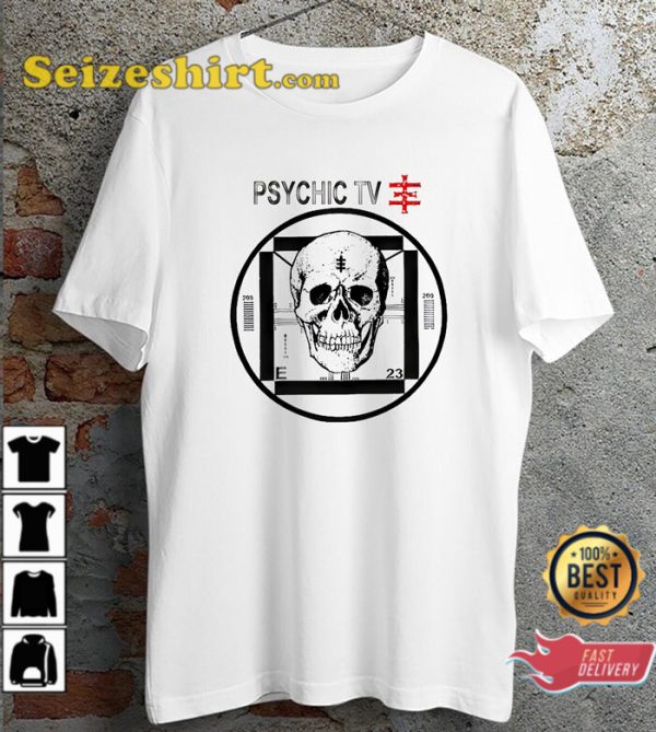 Psychic Tv Test Card Skull Fanwear T-Shirt