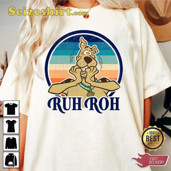 Ruh Roh Sunset Scooby Doo Groovy Beach Sweatshirt