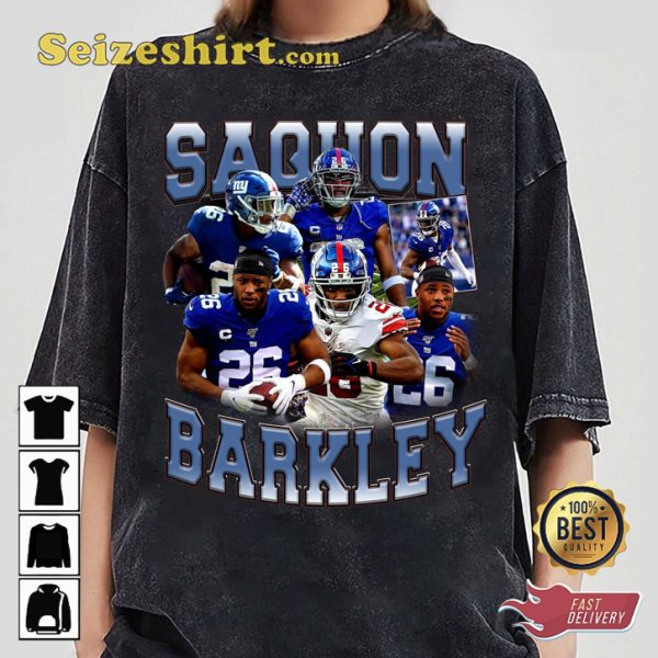 Saquon Barkley Rushing Phenom New York Giants NFL Fanwear T-Shirt