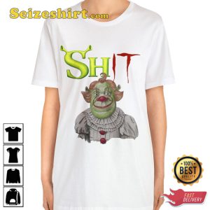 Shit Shrek X It Pennywise Shrek Funny T-Shirt