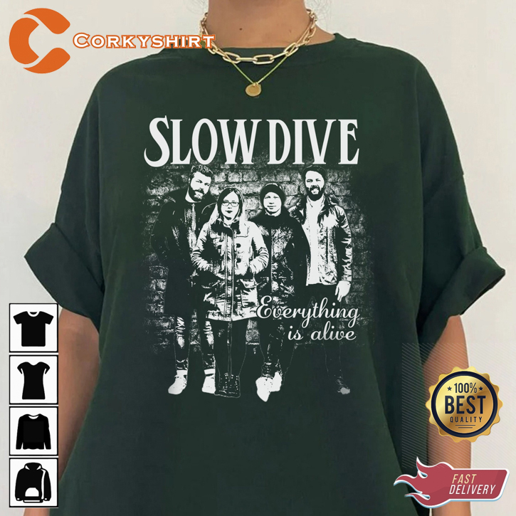 Slowdive Band Everything Is Alive Album Vintage T-shirt