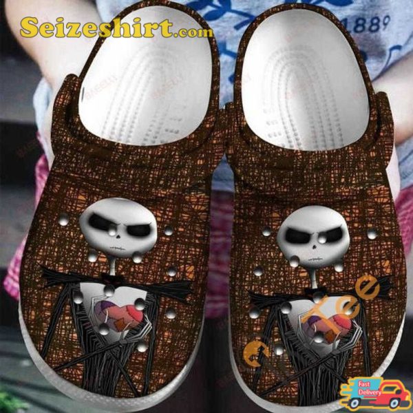 Spooky Jack Skelington Heart The Nightmare Before Christmas 2023 Halloween Vibes Comfort Clogs