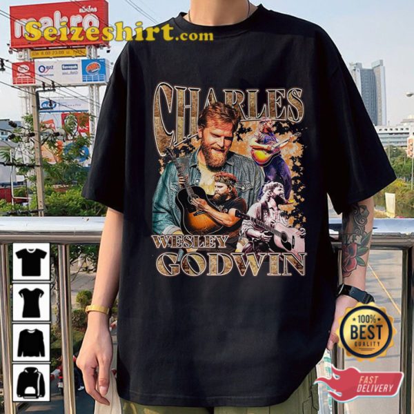 Straw in the Wind Charles Wesley Godwin Folk Singer Fan Club T-Shirt