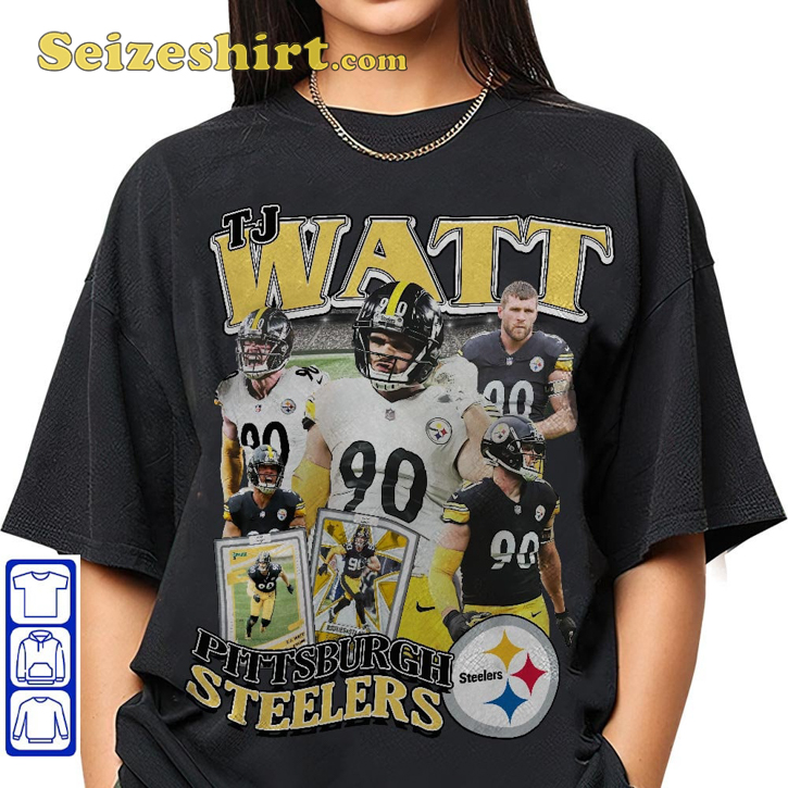 T.J. Watt Shirt, Pittsburgh Football Men's Cotton T-Shirt