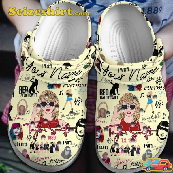 Taylor Swift Music Country Vibes Fearless Melodies Comfort Crocband Shoes