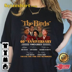 The Birds Movie 1963-2023 Thank You For The Memories 60th Anniversary T-Shirt