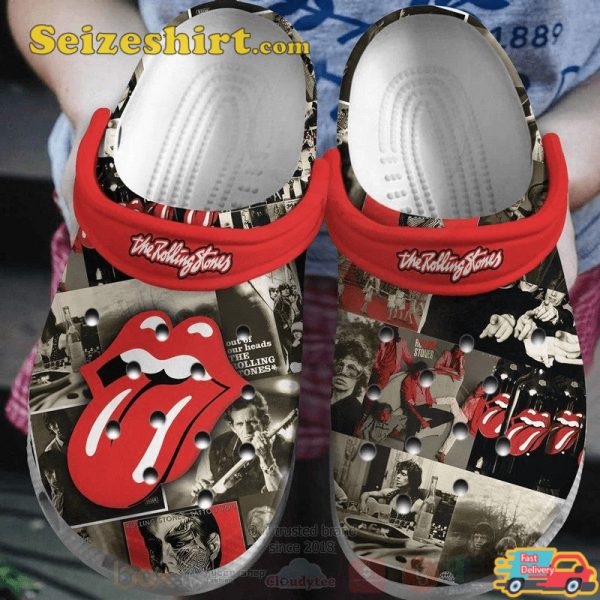 The Rolling Stones Rock Legends Vibes Paint It Black Crocs