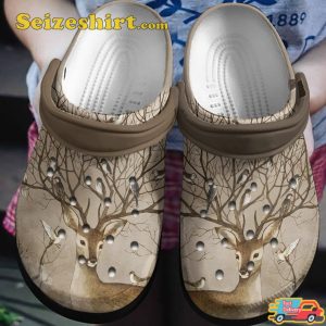 Tree Horn Deer Clog Shoes Birthday Gifts For Male Female Crocband