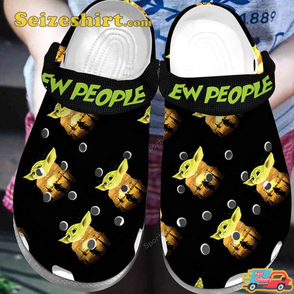 Unisex Band Amazing Baby Yoda Ew People Black Clogs Shoes