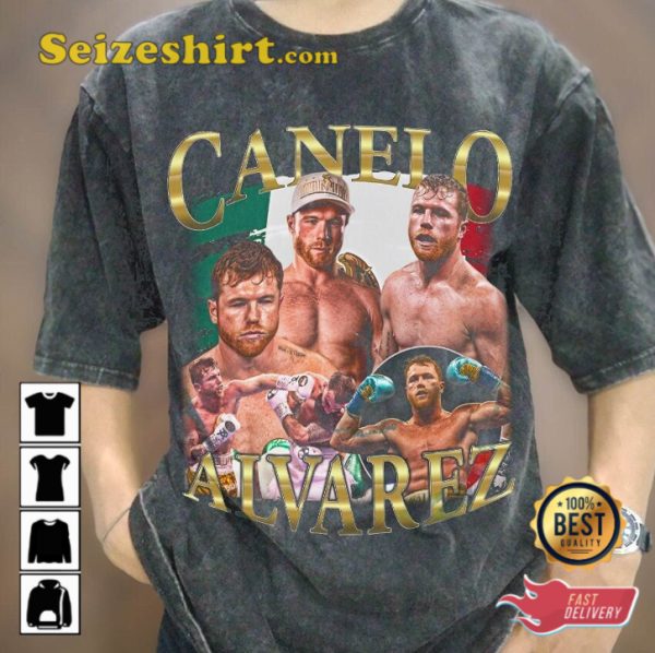 Vintage Wash Canelo Alvares Boxing Fighter Sportwear T-Shirt