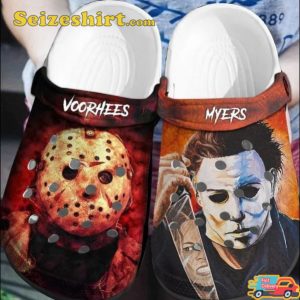 Vorhees Vs Myers Halloween Horror Holiday Celebrate Comfort Crocbrand Clogs Shoes