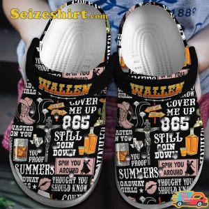 Wallen Western Sandals Shoes One Night At A Time Cowgirl Wallen 2023 Comfort Clogs
