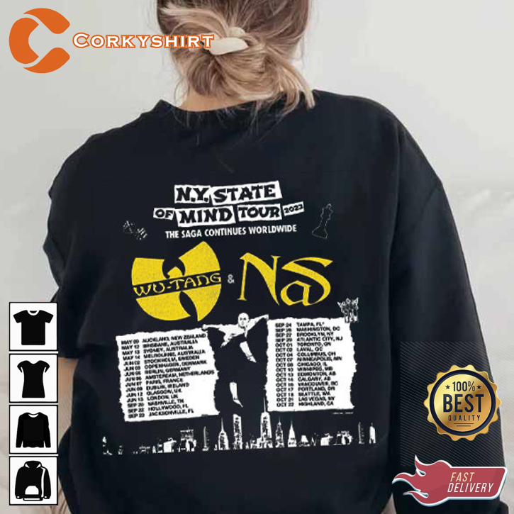 Wu-Tang Clan And Nas NY State Of Mind Tour Dates 2023 Hoodie