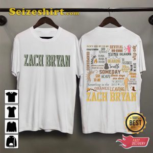 Zack Bryan Tracklist Orange Leaving 2 Sided Zach 90s Country Sweatshirt