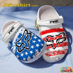 American Flag Car Crocs Fox Clog Shoes