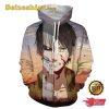 Aot Eren Jaeger Half-titan Crying Human Blood Stain Hoodie, Sweatshirt, T-shirt 3D